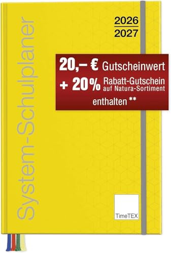 TimeTEX System-Schulplaner A4-Plus, gelb, 2026/2027, 10750