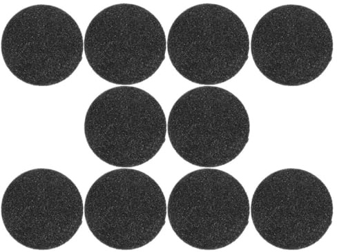 LALAFINA Raspador Eléctrico Cuidado Pies Piedra Esmeril Redonda Negra, 10 Piezas Lavables para Eliminar Células Muertas y Durezas