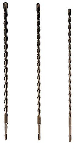 kwb SDS-Hammerbohrersatz, Betonbohrer- und Steinbohrer Satz 3-teilig Ø 10, 12, 14 mm Länge 450 mm. Extra Lang, Bohrer-Set