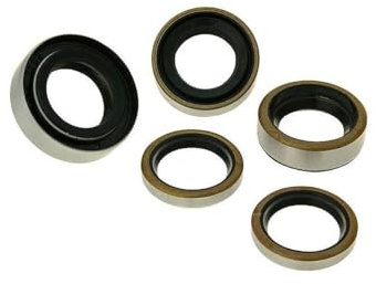 Wellendichtringsatz Motor-Set kompatibel mit Zündapp 3-Gang Mofas, 5-tlg. | Komplettsatz mit 5 Wellendichtringen zur Motorabdichtung, Setinhalt: 5 Dichtringe; kompatibel mit ZÜNDAPP KS 50 2T LC.
