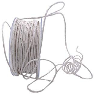 Christa-Bänder Papierkordel Weiß mit Draht 2mm