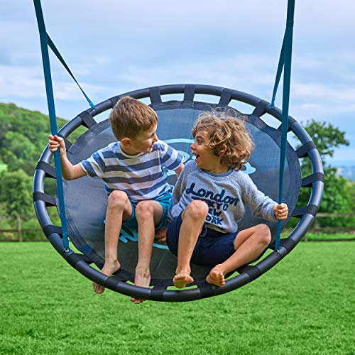 Tp Toys, Duo Nest Swing Seat, 120cm Diameter, Black, Swing Seat Suitable for 2 Children, Weather-Resistant with Padded Edge Protection, ideal for Gardens and Playgrounds, for Ages 3 years +