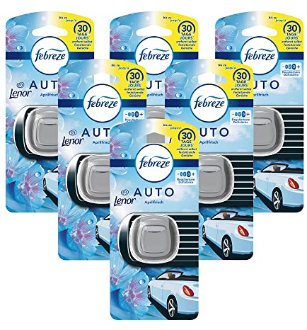 Febreze 6er Pack CAR Lufterfrischer - Lenor Aprilfrisch - 2ml