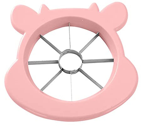 Coupe-Fruits Pour Pomme,Trancheuse,SéParateur,Corer,Acier Inoxydable,Poires,Fruits,PoignéE Ergonomique(8 Tranches) (Rose/1 pc)