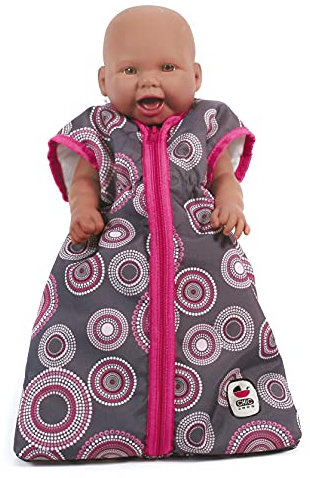 Bayer Chic 2000 792-87 Puppenschlafsack für Baby-Puppen bis 55 cm, Puppenkleidung, Puppenzubehör, Hot Pink Pearls