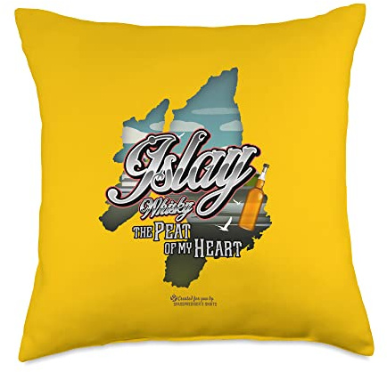 Whisky from Islay Peat of my Heart Whisky Throw Pillow