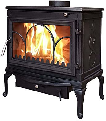 Decorsure Stufa a Legna, Stufa a Legna Antracite, Camino, Stufa a lenta combustione, Stufa da Officina, Stufa Svedese, Stufa a capanna, Stufa, Ideali per Ogni Appartamento e casa