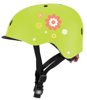 Globber Glober Elite Lights 507-106 Lime Green-Flower, Adulti Unisex, Verde (Verde), Taglia Unica