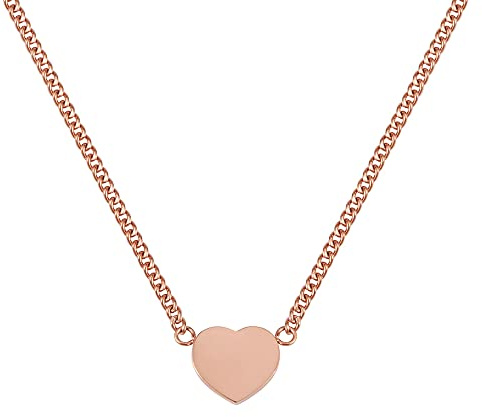 GD GOOD.designs Herzkette für Damen (Verstellbar 42-47cm) Kette mit Herz Anhänger in Gold 18K, Silber oder Rosegold | Halskette aus Edelstahl - Geschenk für Sie