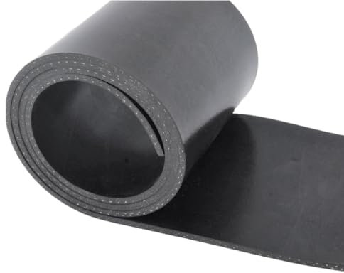 Gummistreifen mit Gewebeeinlage Stärke 10mm viele Größen Schutzmatte Gummidichtung Bodenmatte Unterleger Rüttelplatte Gummimatte Gummiunterlage Industriequalität (7000 x 80 x 10mm)