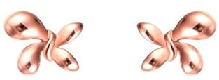 AMDXD Rose Gold 18 Karat Ohrringe Weihnachten Echter Schmuck, Schmetterling Ohrstecker, 18K Rosegold Ohrringe Jugendstil