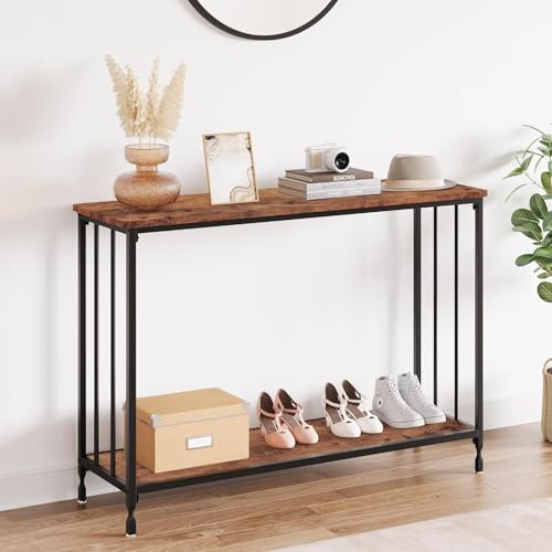 Vintage Metallflurtisch Konsolentisch 105 x 30 x 81 cm Sofatisch Industrieller