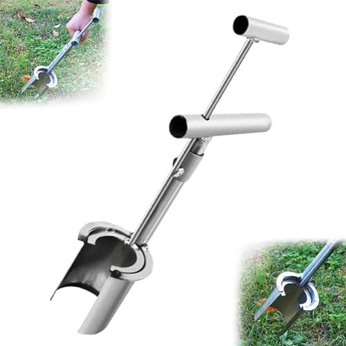 Bulb Planter Tool 2024 New Plant and Fruit Tree Seedling Transplanter Stainless Steel Seed Planting Tool with Long Handle Sod Plugger Tool Soil Sampler Lawn Aerator for Planting Digging Transplanting