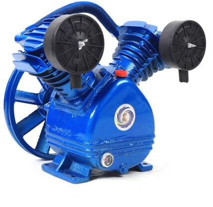 V-cylinder pumphuvud tryckluft kompressor 250 l/min V-form kompressoraggregat aggregat enstegs dubbelcylinder luftkompressor för fabrik hemtextilier bilreparation målning etc 2 200 W