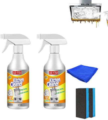 2 Stück Sciasi Kitchen Foam Cleaner, Sciasi Schaumreiniger für die Küche, Shinepro Küchenreiniger, Schäumender schwerölfleckenreiniger, Allzweck Schaumreiniger, Herd- und Backofenreiniger