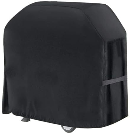 Cubierta redonda para parrilla de barbacoa resistente al agua negra (150 x 110 x 125 cm), protege de la lluvia, duradera y fiable, ideal para barbacoas al aire libre