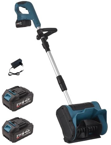 YIWEOG Pala quitanieves eléctrica con batería recargable, barredora de nieve doméstica con ruedas para invernaderos, fábricas, caminos urbanos, patios de casas, patios escolares, dirección ajustable,