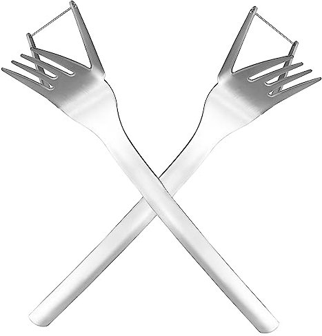 Alipis 2pezzi Tagliafrutta Forchetta in Acciaio Inossidabile Utensile Per Tagliare Anguria e Altre Frutta Tagliaanguria Per Insalate e Piatti Di Frutta