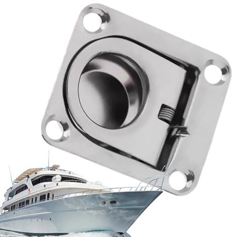 Locking Rings – Ring for Load Securing – Set of 2 Stainless Steel High Load for Lashing for Boat Bridge Kayak Outdoor