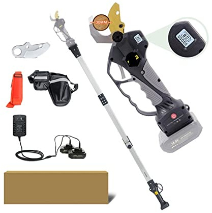 Forbici da Potatura, Potatore elettrico a batteria da 25 mm 16,8 V Potatura agli ioni di litio Taglio efficiente Albero da frutto Bonsai Potatura Rami Taglierina,Taglio di Precisione(Shears pole(Box)