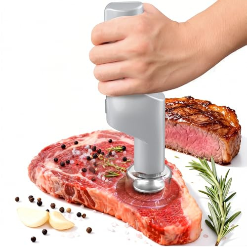 YOTAN Meat Tenderizer Tool, Cordless Electric Steak Tenderizer Machine, 3-Speed Brushless Motor, Portable Operation Kitchen Tool, Stainless Steel for Beef, Turkey, Chicken, Pork, Steak, and Fish