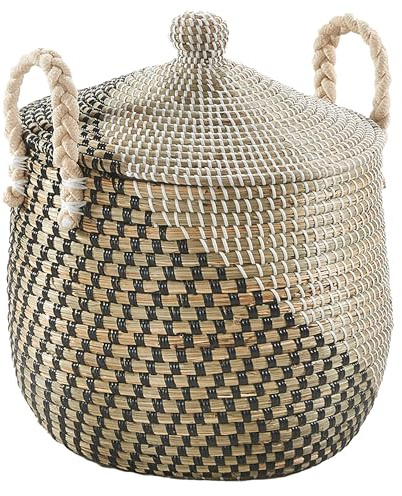 Kobolo Schlangenkorb ZYRA Seegras Ø37 H47 cm Deko Korb Natur
