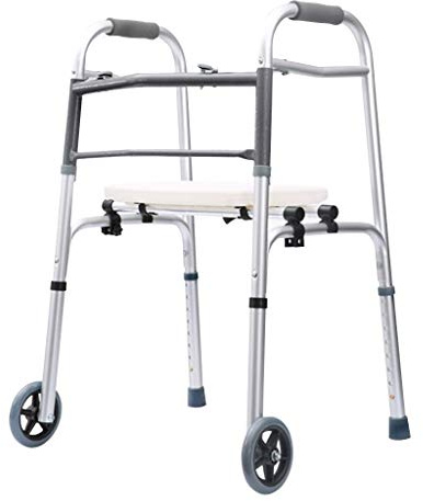 QHLMLL Deambulatore Pieghevole con Supporto Anteriore e Ruote del Sedile per Camminare e per Anziani Adulti deambulatori a rotelle ausilio alla Mobilità Compatto Leggero Regolabile