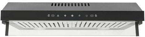 Dunstabzugshaube 60 cm - Edelstahl Unterbauhaube mit 3 Leistungsstufen Dunstabzug Umluft/Abluft Touch Control 55db leiser LED-Beleuchtung für Küchen und Restaurants