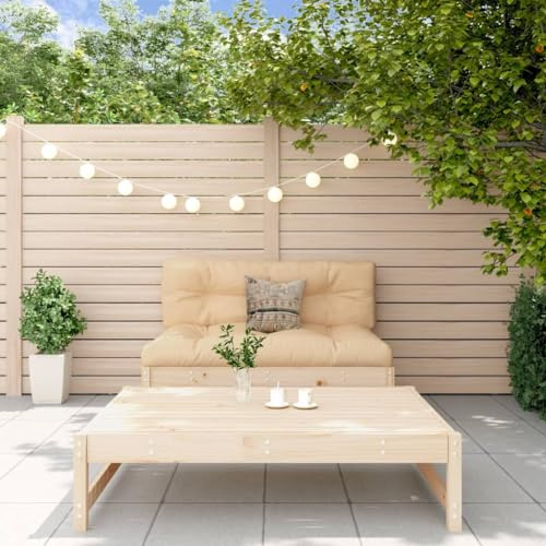 QZZCED Gartenmöbel-Set aus massivem Kiefernholz mit Lamellen-Design, robuste Struktur und bequemer Sitz für Terrasse oder Hof, modulare und flexible Gartenmöbel