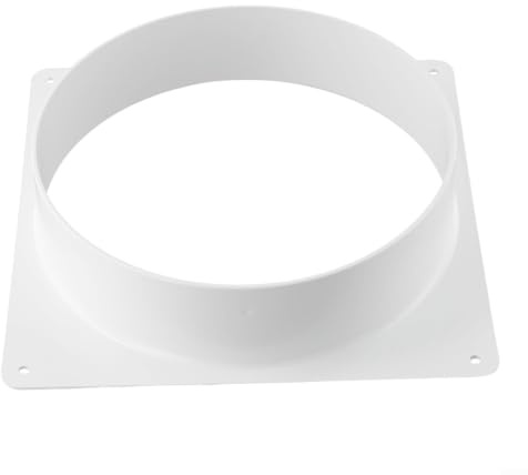 BlesConi Flangia connettore per condotto di uscita del condizionatore d'aria, per bagno, ventilatore, cappa, raccordo per tubo, bianco (200 mm)