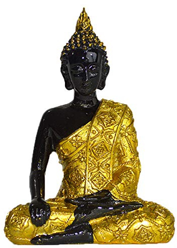 CLMJHG Feng Shui， Thailand Buddha staty Zen present i sydostasiatisk stil prydnad buddha figur figur konst och hantverk ~