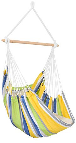 AMAZONAS - XL Hängesessel Relax | Hängesessel ohne Gestell | Belastbar bis 120 kg; Sitzfläche 1,3m x 1,0m; Stablänge 0,85m | Farbe: Kolibri | für entspannte Momente