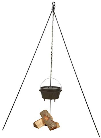 Esschert Design BBQ Dreifuß mit Kette, silber, 5x5x160 cm, FF218