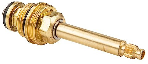 tecuro Ventiloberteil für Unterputz-Absperrventile 1/2 Zoll mit Innengewinde M 4 und Zahnkranz, Messing blank