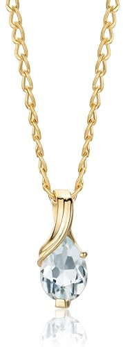 Miore Cadena de Oro Amarillo de 9K (375) con Aguamarina para Mujer