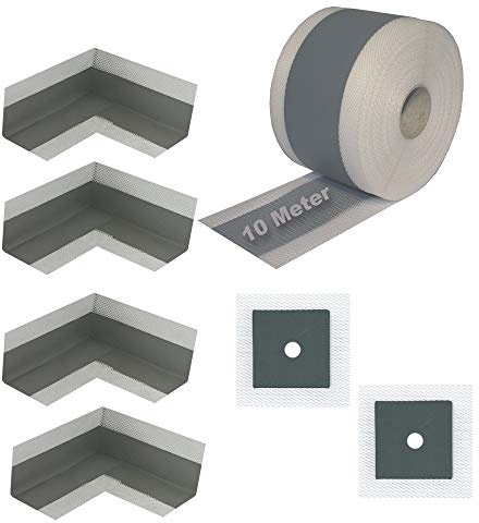 BEHA Dichtset 1, Dichtband, Innenecken, Wandmanschetten, Abdichtung unter Fliesen und Platten