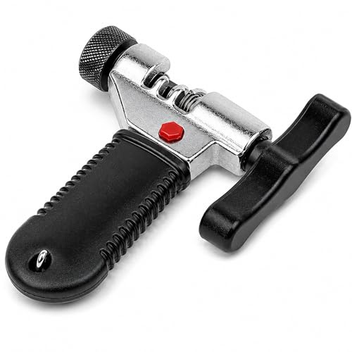 LUPO Bike Chain Tool Splitter Breaker, Universal for 7 8 9 10 11 Speed Chains, Link Repair Removal with Backup Stainless Steel Pin, Bicycle Chain Splitter Rivet Remover for Road Mountain Bike