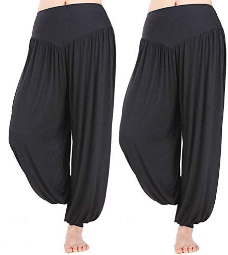 Hoerev Super weiche Modal Spandex Harem Yoga Pilates Hosen