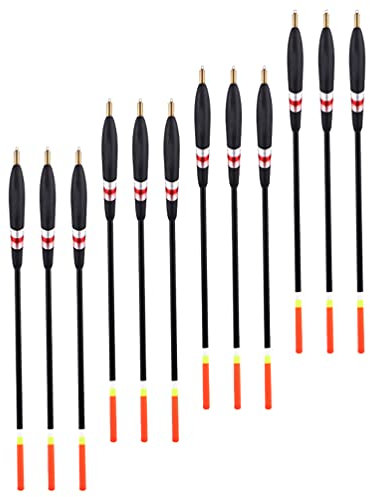 BESPORTBLE 12pcs Fishing Floats Set Large Buoyancy Thick Tail Material Fishing Buoy Accessories Outdoor Angling Tools