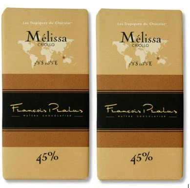 Pralus Tafelschokolade Melissa 45%, 2 Tafeln a 100 g