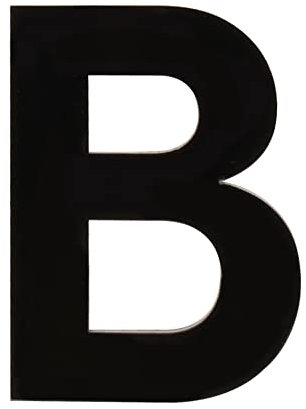 HASWARE Número de casa de 7,5 cm, letras autoadhesivas, números de puerta de apartamento, placa de dirección de calle, decoración elegante, acrílico (B, negro)