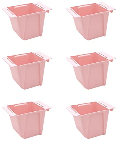 ARTECSIS Set Blumenkästen Pflanzkasten Balkonkasten Kunststoff Einsatz für Europaletten (6, Rosa)