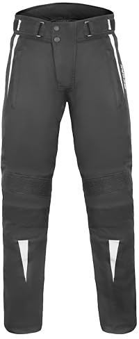 Buchii Strike Motorbike Trousers Mens Motorcycle Trousers Windproof Textile Biker Pants Armoured Cordura Protective Waterproof Black