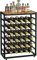 Dripex Étagère à vin pour 30 Bouteilles, étagère à Bouteilles avec 6 étages, Support à vin Vintage en métal pour Cave, Bar et Rangement, Porte-Bouteille avec Plateau de Table 59 x 30 x 88 cm