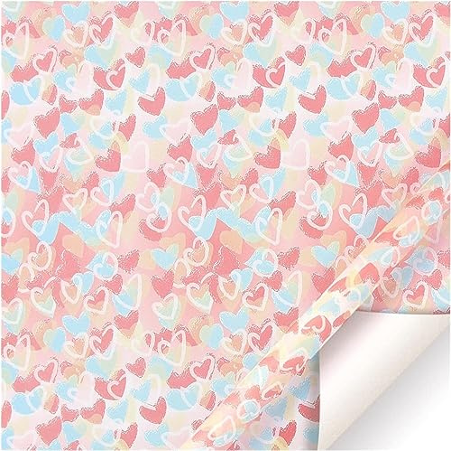 Geburtstags-Geschenkpapier, Geschenkpapier, 4-teiliger Karton, Regenbogen-Gfit-Geschenkpapier, Geburtstagsgeschenk-Geschenkpapier, Geschenkpapier (Farbe: 3) (Color : 2)