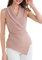 GRACE KARIN Top da Donna Stile Completo con Risvolto Senza Maniche Scollo a V vestibilità Slim Blazer Rosa Pallido XL