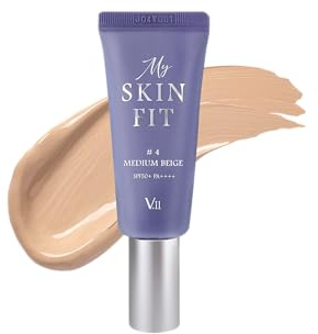 Crema BB MY SKIN FIT de [VILLAGE 11 FACTORY] (#4 BEIGE MEDIO) Cuidado de la piel coreana - Ácido hialurónico, niacinamida y centella asiática - Potenciador de colágeno - Textura ligera hidratante