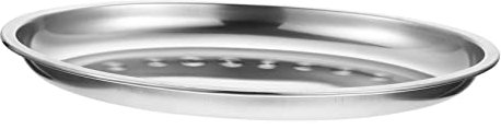 COLLBATH Stainless Steel Oval Plate for Snack Desserts Multi-Function Pastry Tray for Serving Dishes and Parties