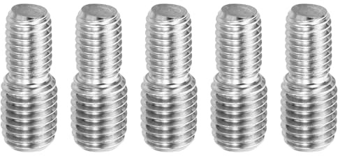 PATIKIL Perno de Tornillo Roscado de Doble Extremo M10*M12*30 5 Piezas Pernos de Varilla de Acero Inoxidable 304 Adaptador Reductor de Rosca para Muebles Herrajes Longitud 31mm