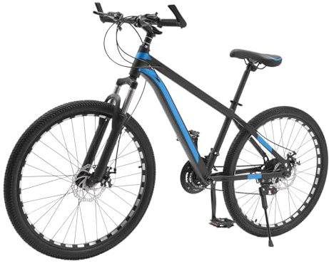 Owneed 26 Zoll Mountainbike, Faltbares Fahrrad, Mechanische Scheibenbremse, 21-Gang-Schaltung, Vollfederung, Fully MTB für Jungen, Mädchen, Damen & Herren (Schwarz & Blau)